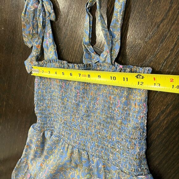 XIRENA Lori Floral Lightweight Smocked Mini Dress Women’s Small Blue Tiered - Picture 8 of 9